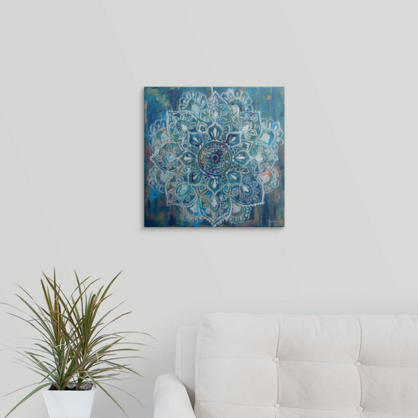 Great Big Canvas Mandala In Blue Mandala In Blue II by Danhui Nai